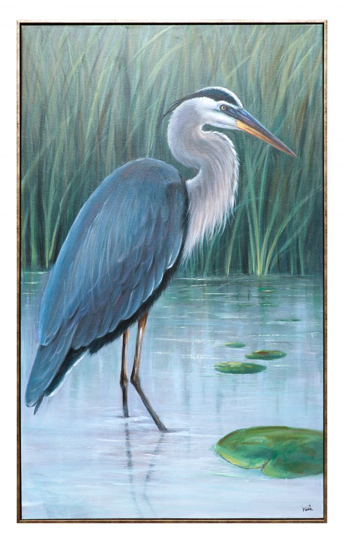 AC72 Blue Heron &amp; Lilies