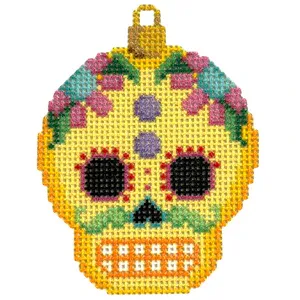 Sugar Skull Ornament/Yellow