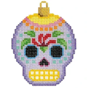 Sugar Skull Ornament/Purple