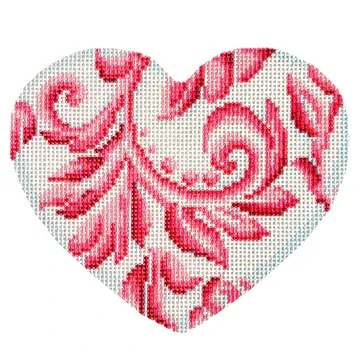 Damask Large Heart/Rose
