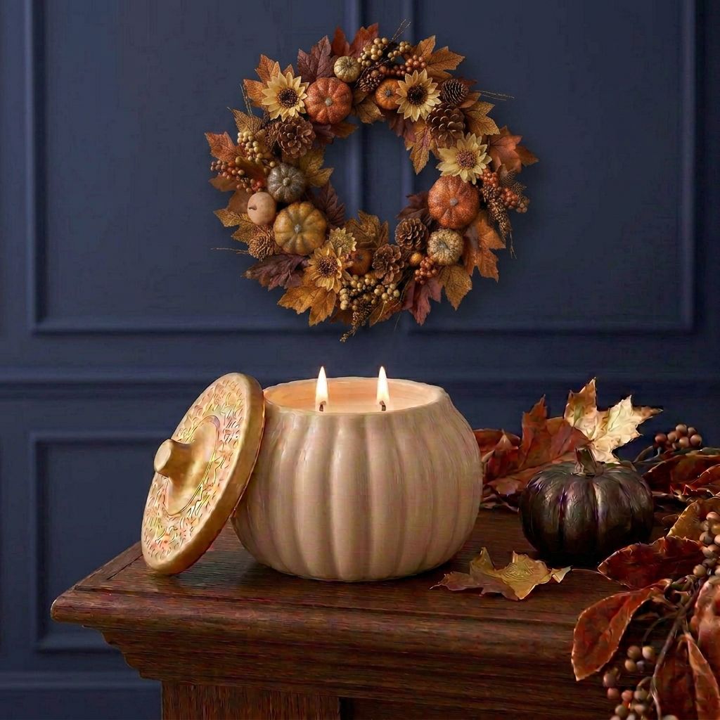 Ivory Ceramic Pumpkin - 23oz