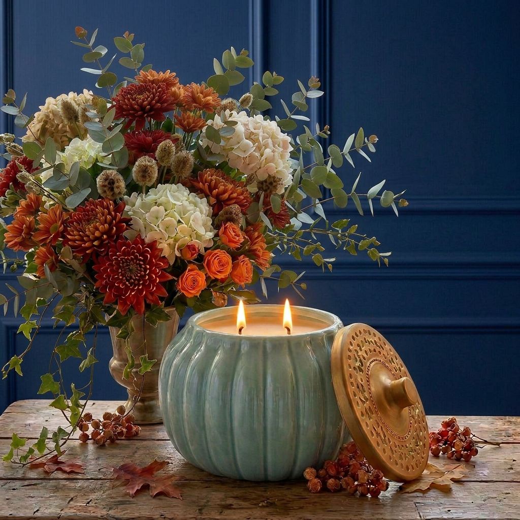 Pale Green Ceramic Pumpkin - 23oz