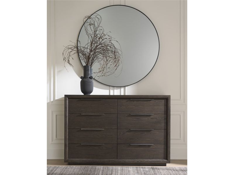 Modern Sable Eight Drawer Dresser