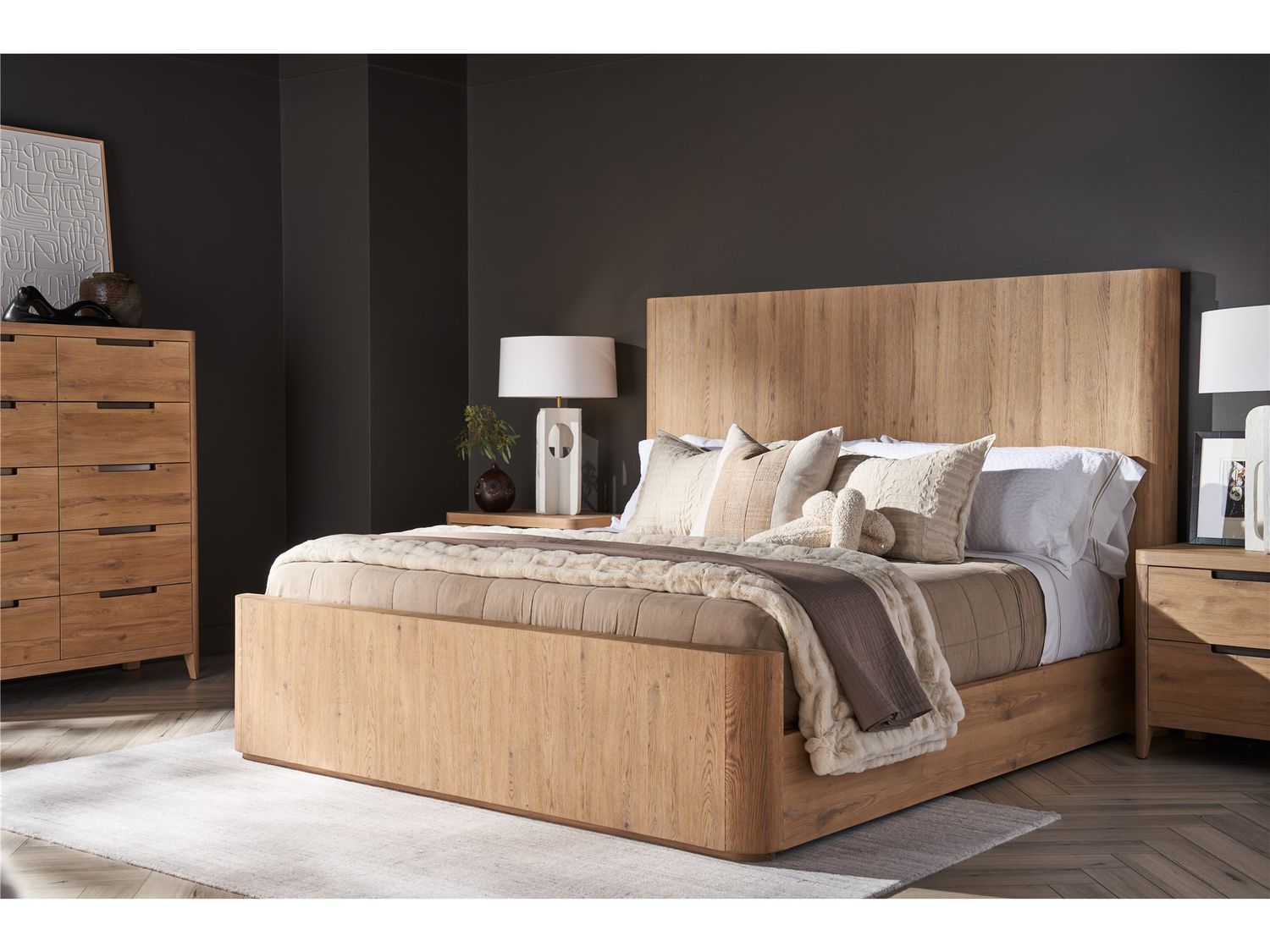 Modern Walker Panel Bed Cal King Modern Walker Panel Bed Cal King