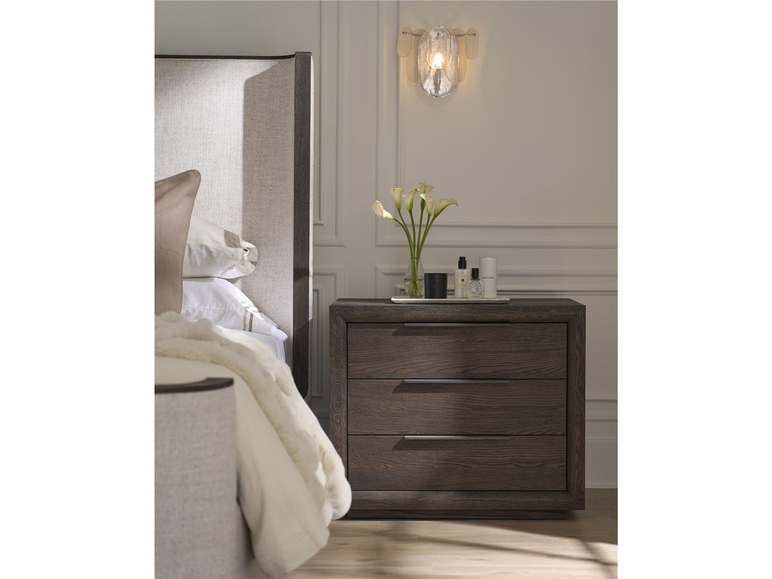 Modern Sable Plinth Nightstand Modern Sable Plinth Nightstand