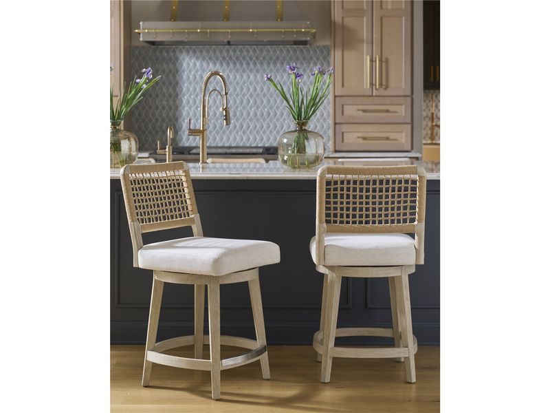 Oasis- Coastal Living Home Collection Dockside Swivel Counter Stool