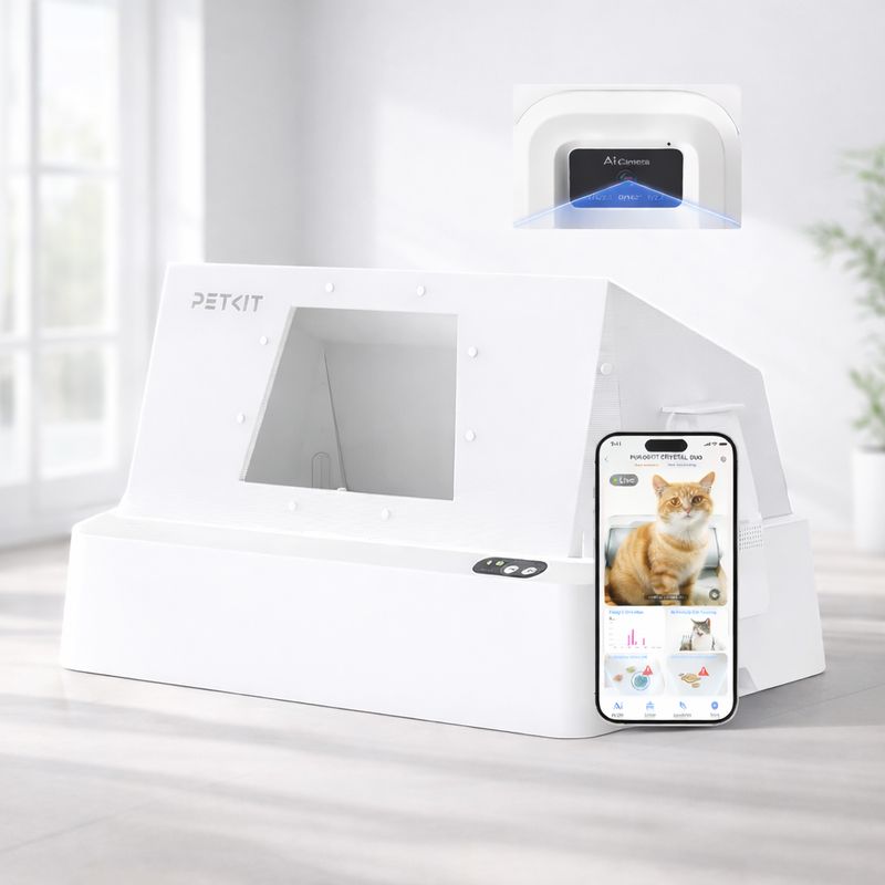 Purobot Crystal Duo IA - caméra fixe IA + Couvercle