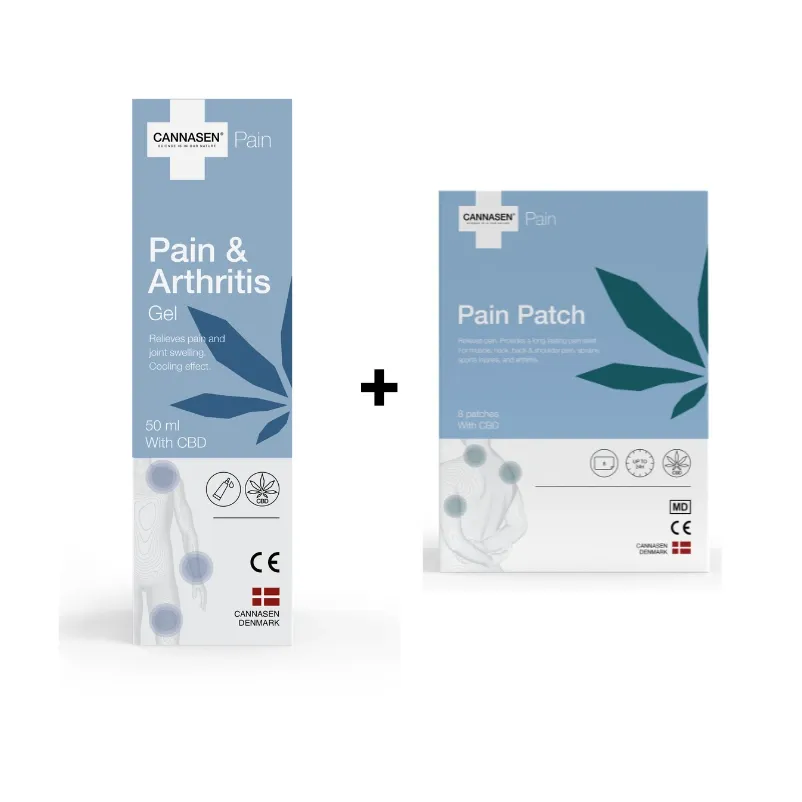 Cannasen Pain&amp;Arthritis gel protiv bolova + Cannasen flasteri protiv bolova sa CBD-om, 8 komada GRATIS