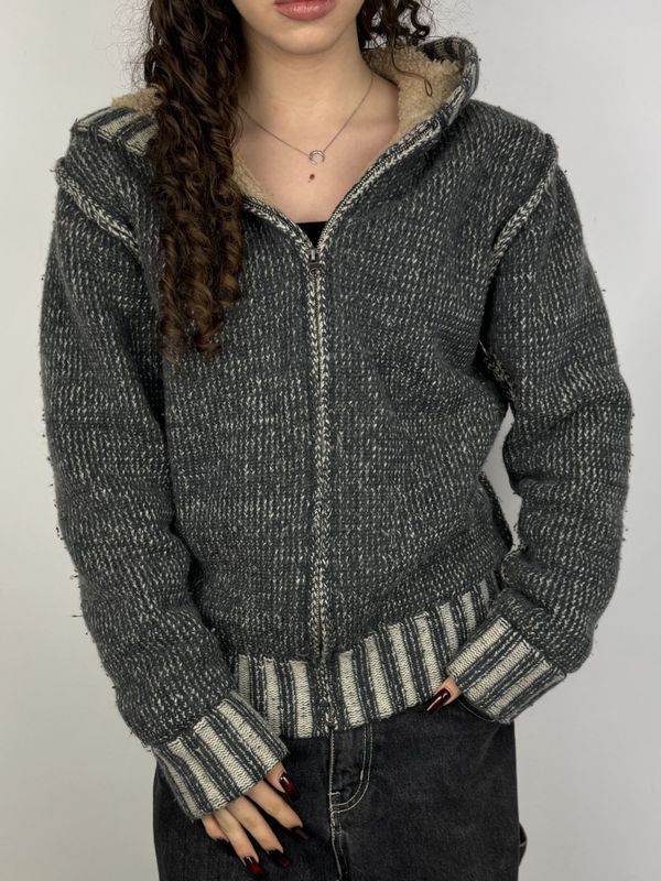 Sweter z Futerkiem Y2K (Damskie L)