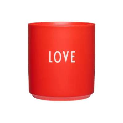Design Letters Favourite Cup Love Rot Orange
