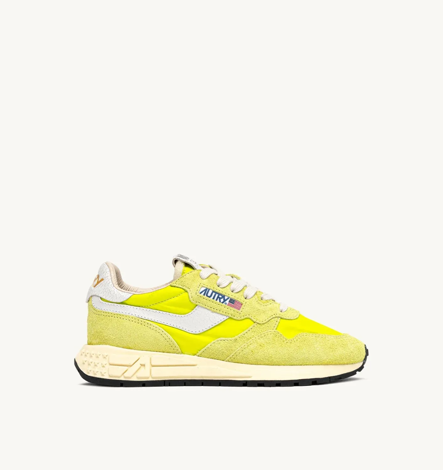 Autry Sneakers Reelwind Low Aus Wildleder Und Leder Weiss Und Evening Primerose WWLW - NC33