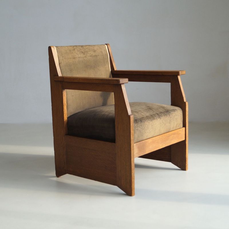 Dutch Art Deco Haagse School armchair by Hendrik Wouda for Pander, 1924