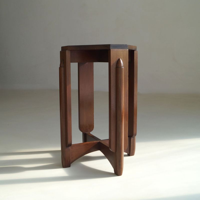 Dutch Art Deco Amsterdam School Side Table, 1920s