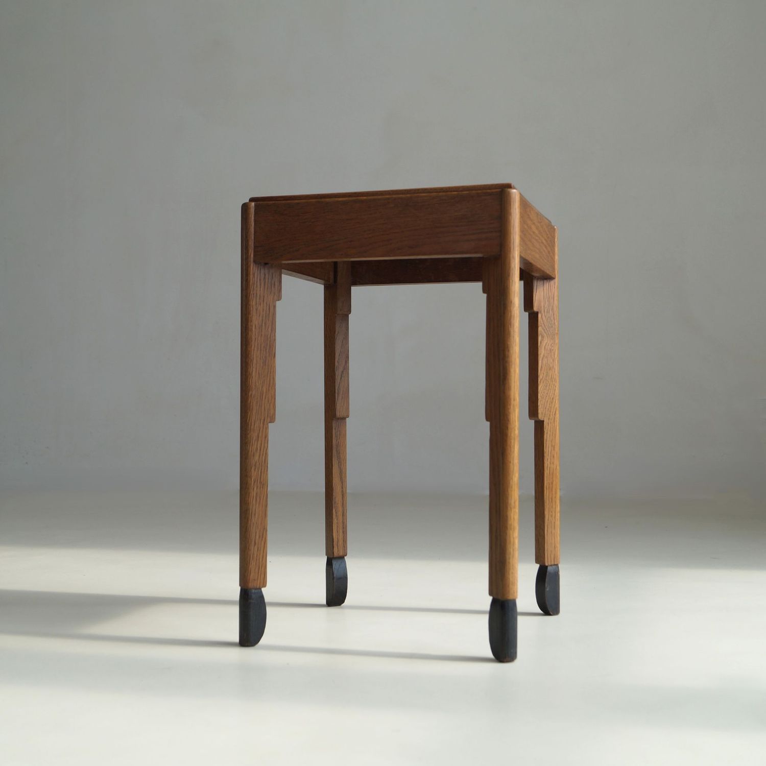 Dutch Art Deco Amsterdam School accent table with an elegant stance, 1920s