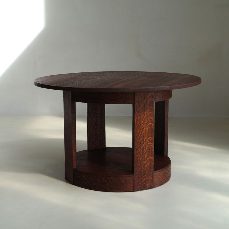 Dutch Art Deco Modernist Round Coffee Table, 1930s