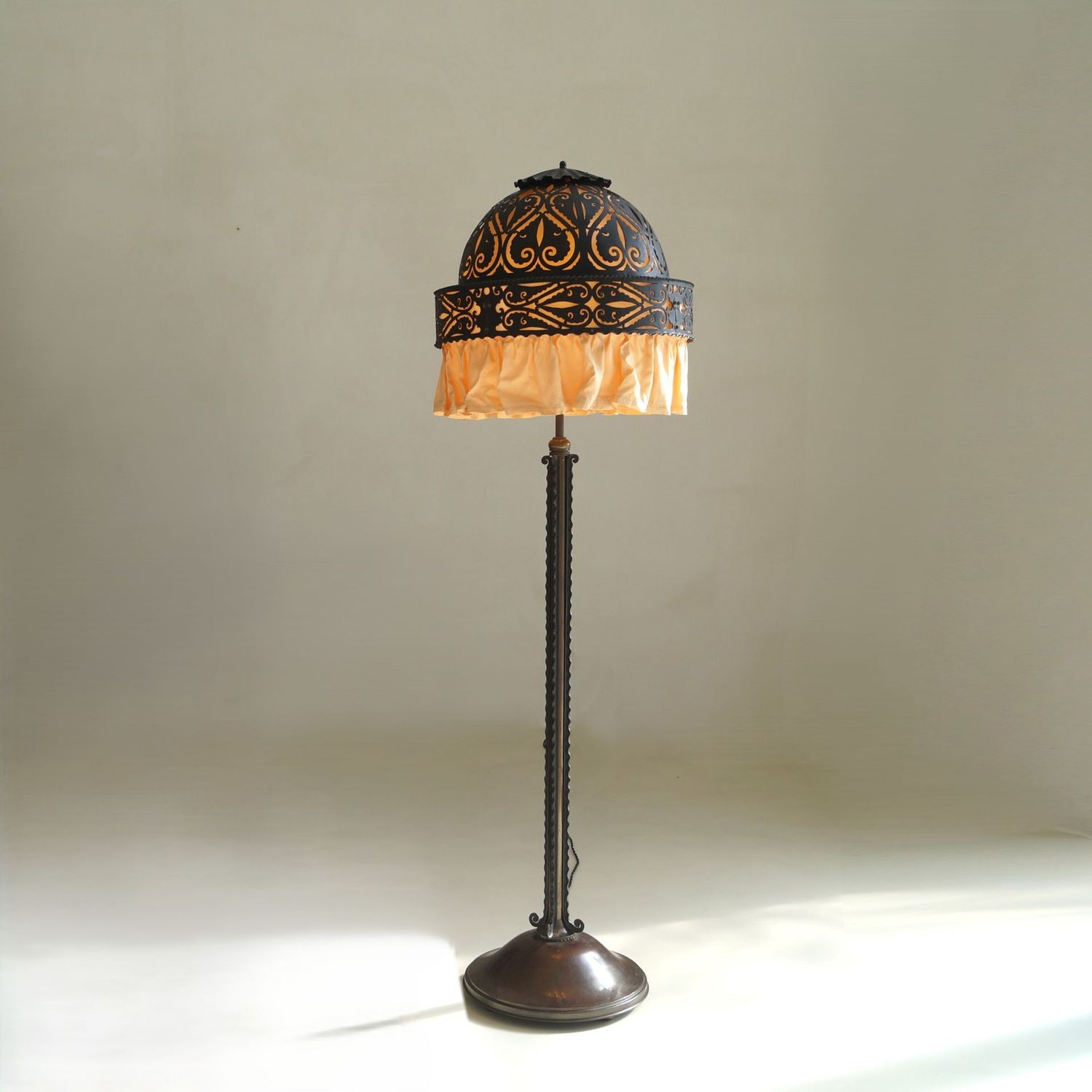 Dutch Art Deco Amsterdam School Floor Lamp, Winkelman & Van der Bijl, 1920s