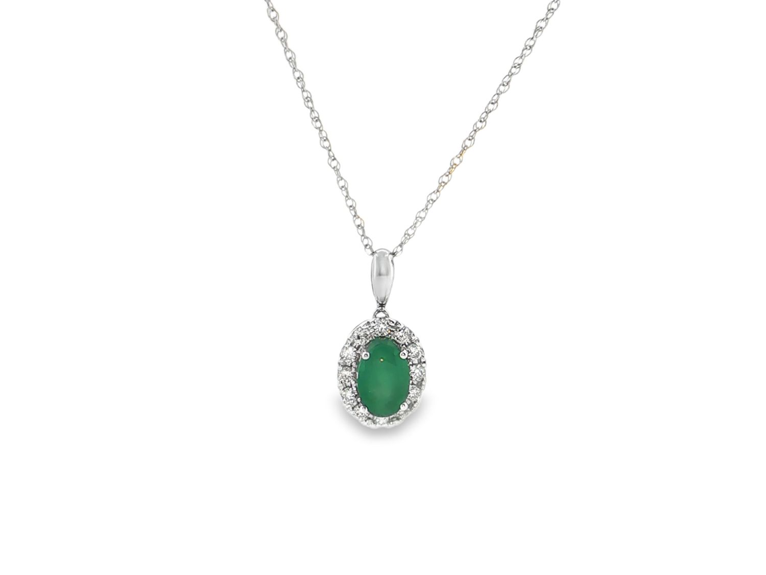 Collar Esmeralda y Diamantes