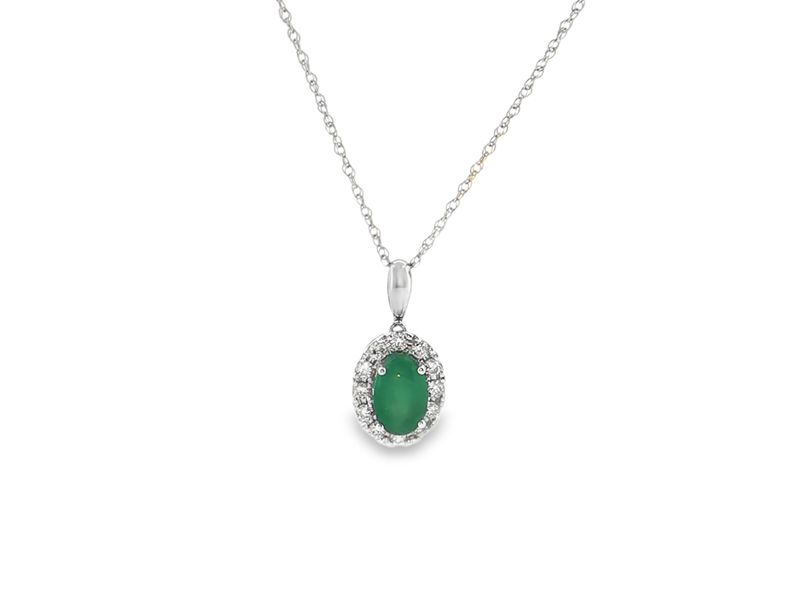 Collar Esmeralda y Diamantes