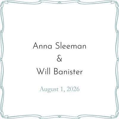 Anna Sleeman &amp; Will Banister