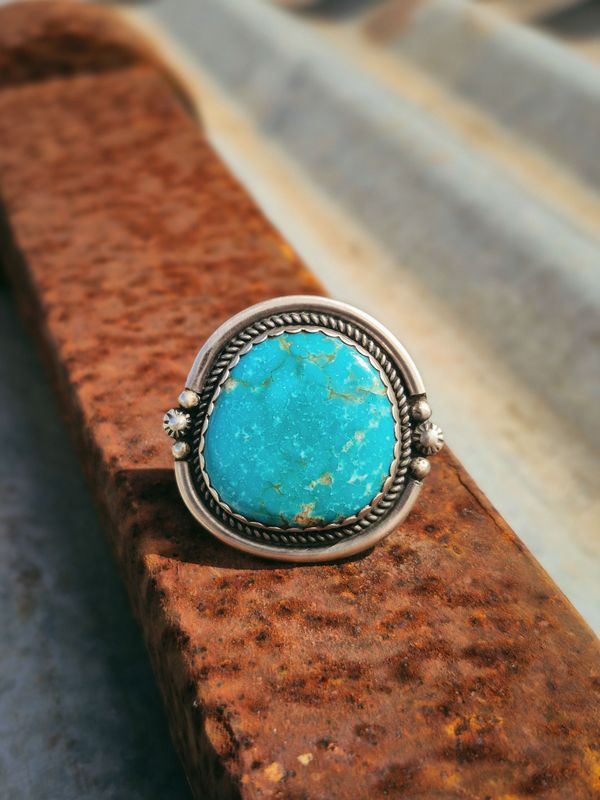 JUNIOR BEGAY Kingman Turquoise ring (size 8.5)