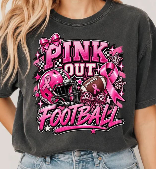 FOOTBALL PINK OUT BREAST CANCER AWARENESS