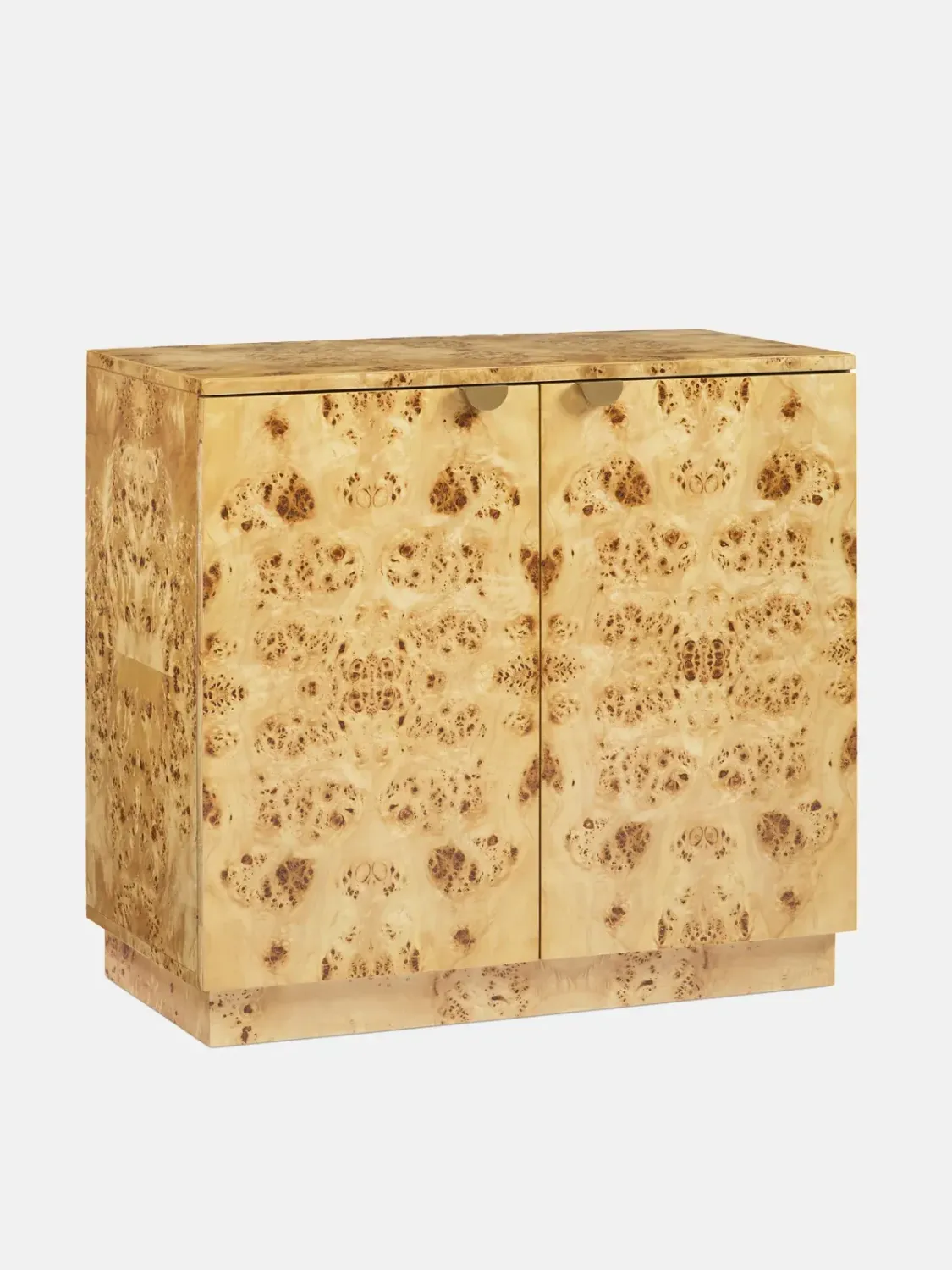 Custom 34 Custom 34" Tall x 15" Deep 30" Wide Honey Burl Wood Cabinet w/ 2 Doors