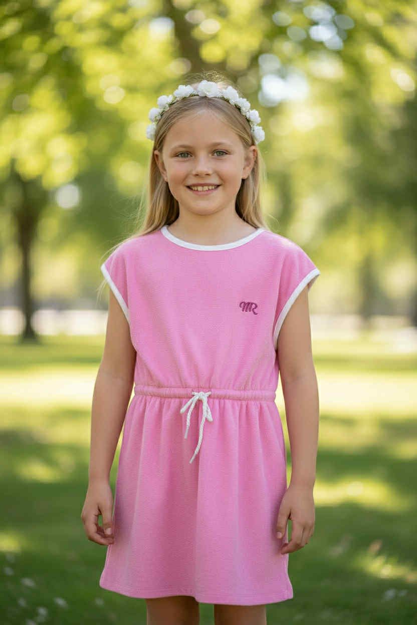 Roos sponsen kleedje