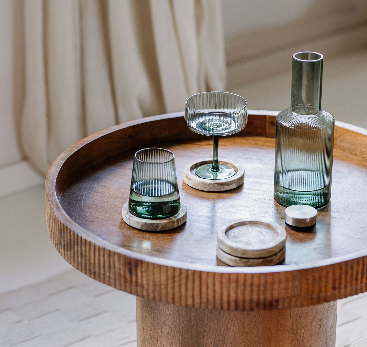 S&P Glas 30cl donkergroen Ray - set/4