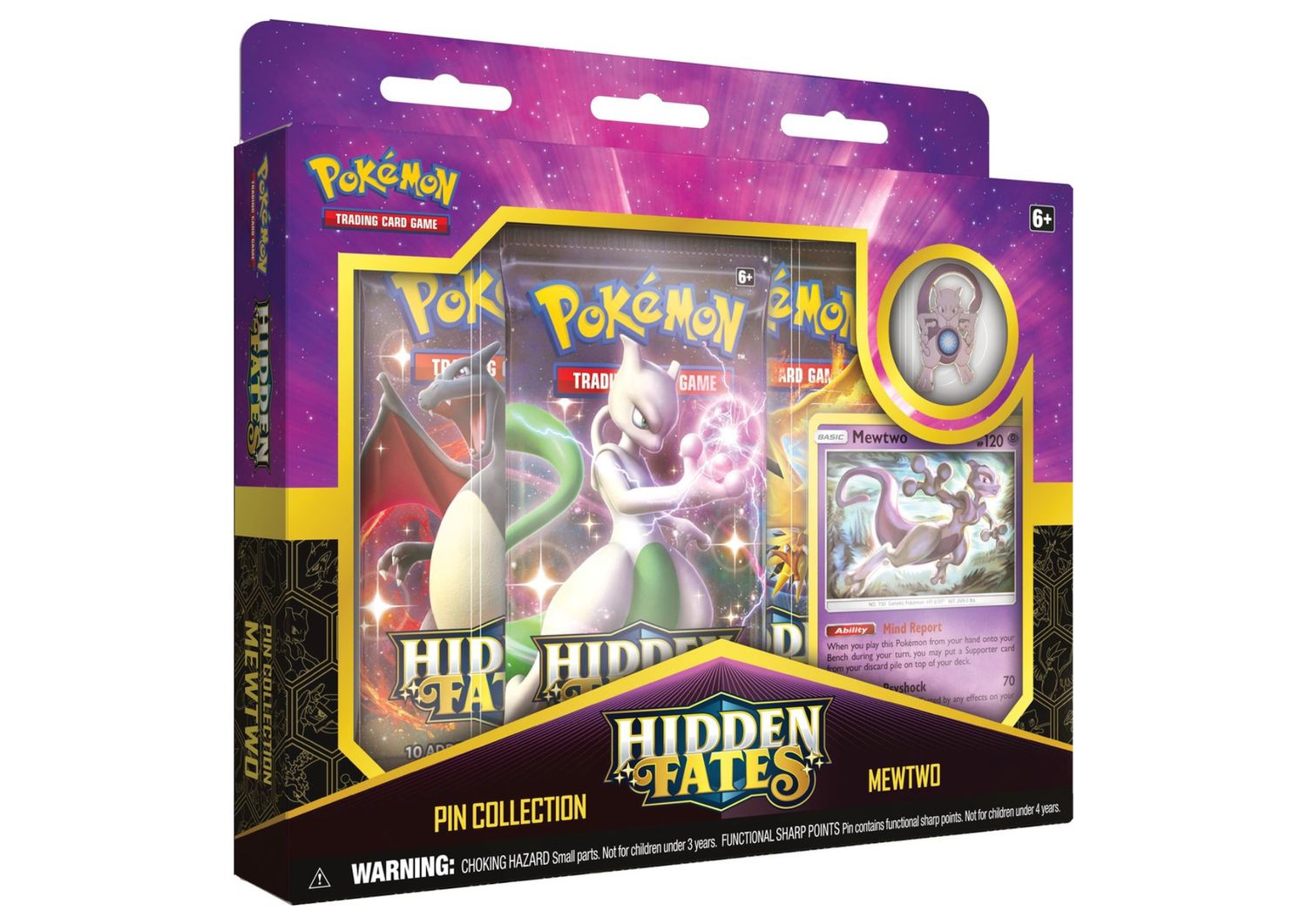 Pokémon TCG -Hidden Fates - Mewtwo Pin Collection