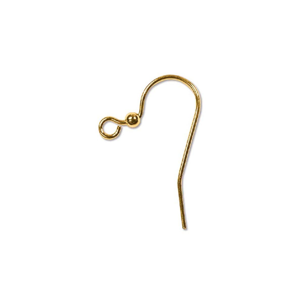Earwires: Gold Plated 25mm with 2mm Gold Ball (2 pairs)