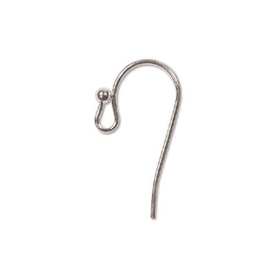 Earwires: 20mm with 2mm Ball Silver Plated (2 Pairs)