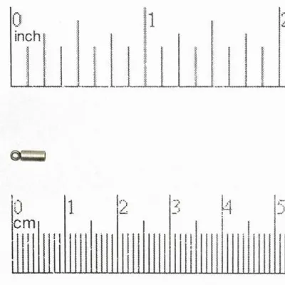 2mm End Caps: Antique Silver Plated (6 Pieces)