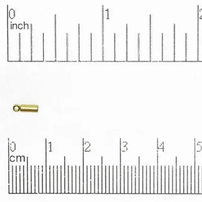 2mm End Caps: Gold Plated (6 Pieces)