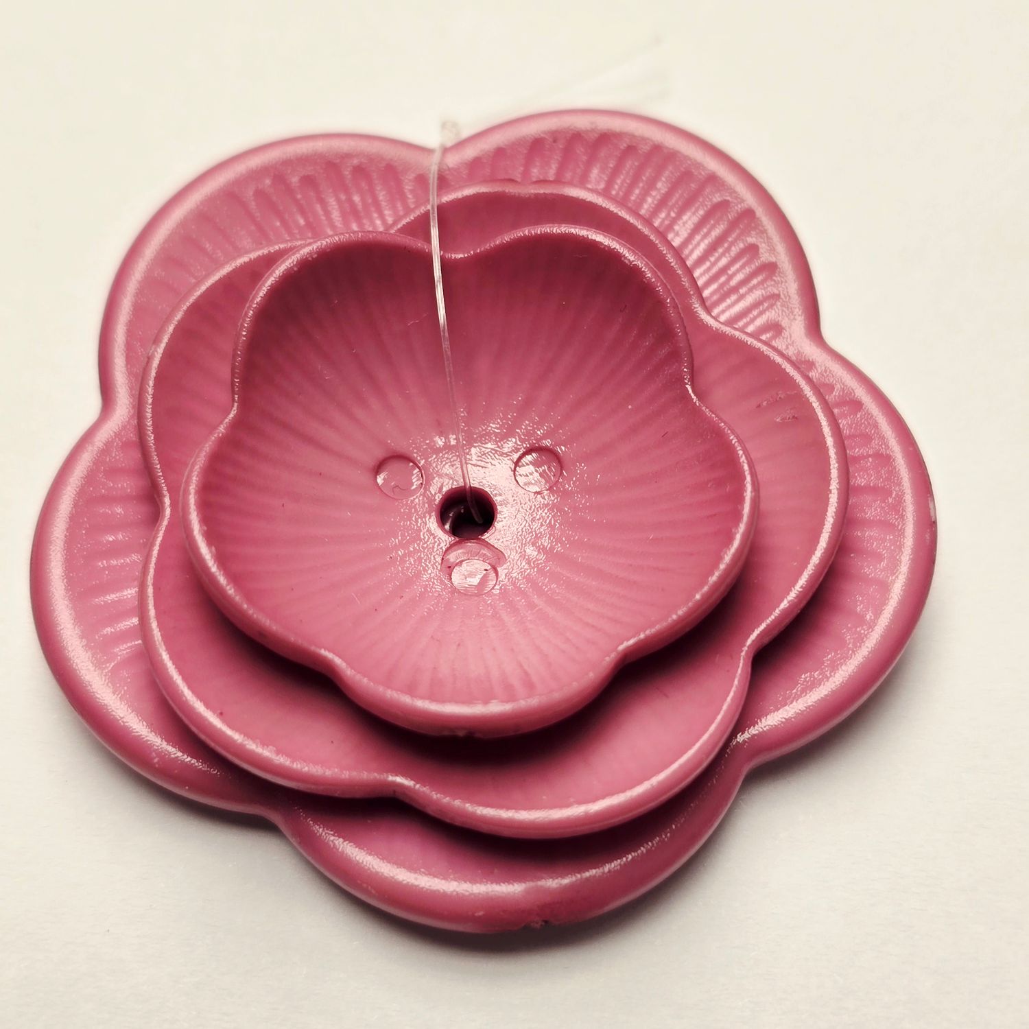 3-Piece Flower Set: Dusty Rose German Resin