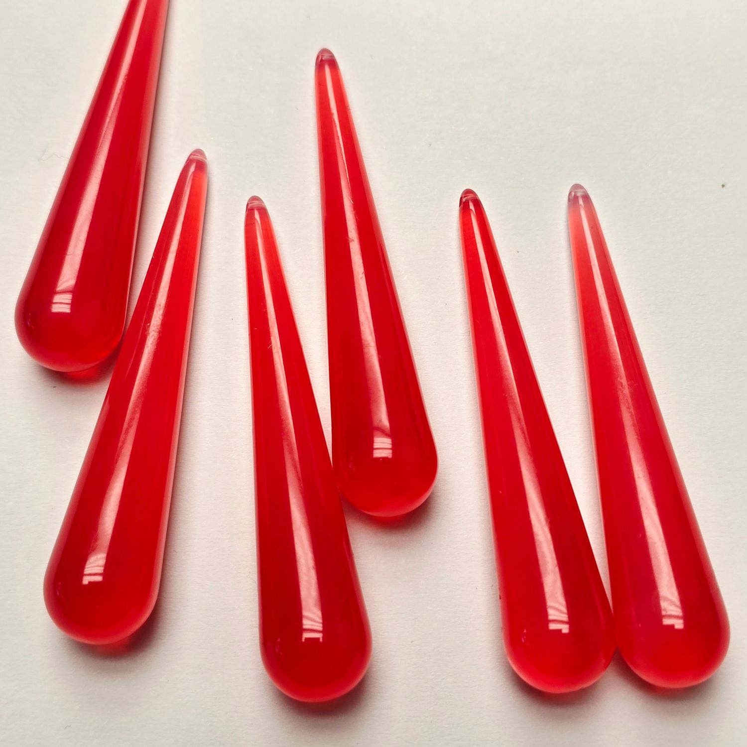 61mm Drop Pendants: Florescent Flamingo - German Resin