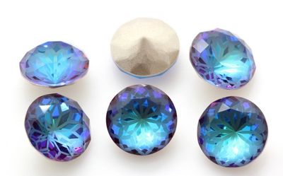 14mm Rivoli: Bermuda Blue Lotus 