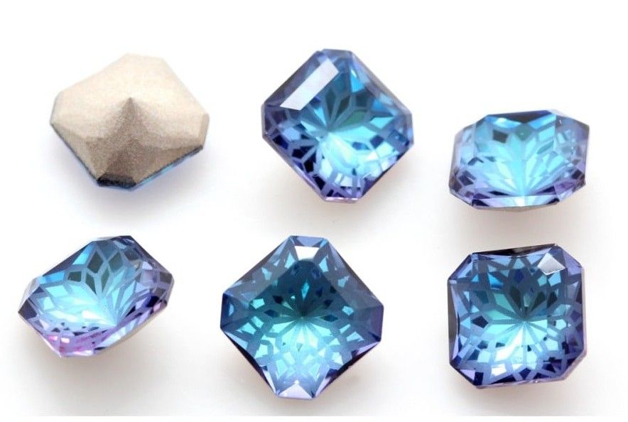 14mm Square: Bermuda Blue Lotus