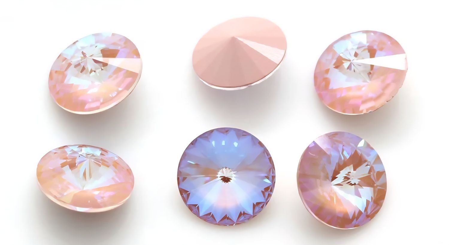 14mm Dusty Pink Delite Rivoli