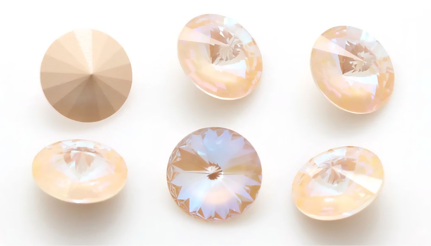 14mm Ivory Cream Delite Rivoli