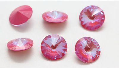 14mm Lotus Pink Delite Rivoli