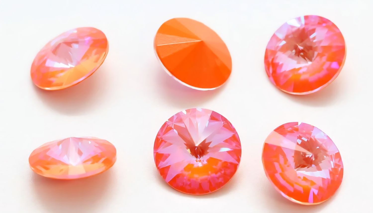 14mm Orange Glow Delite Rivoli