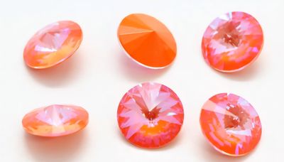 14mm Orange Glow Delite Rivoli