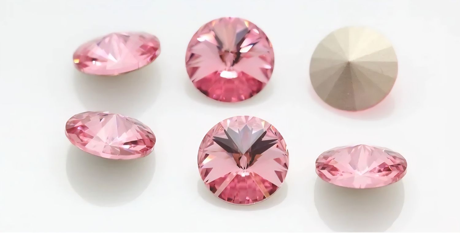 14mm Light Rose Rivoli