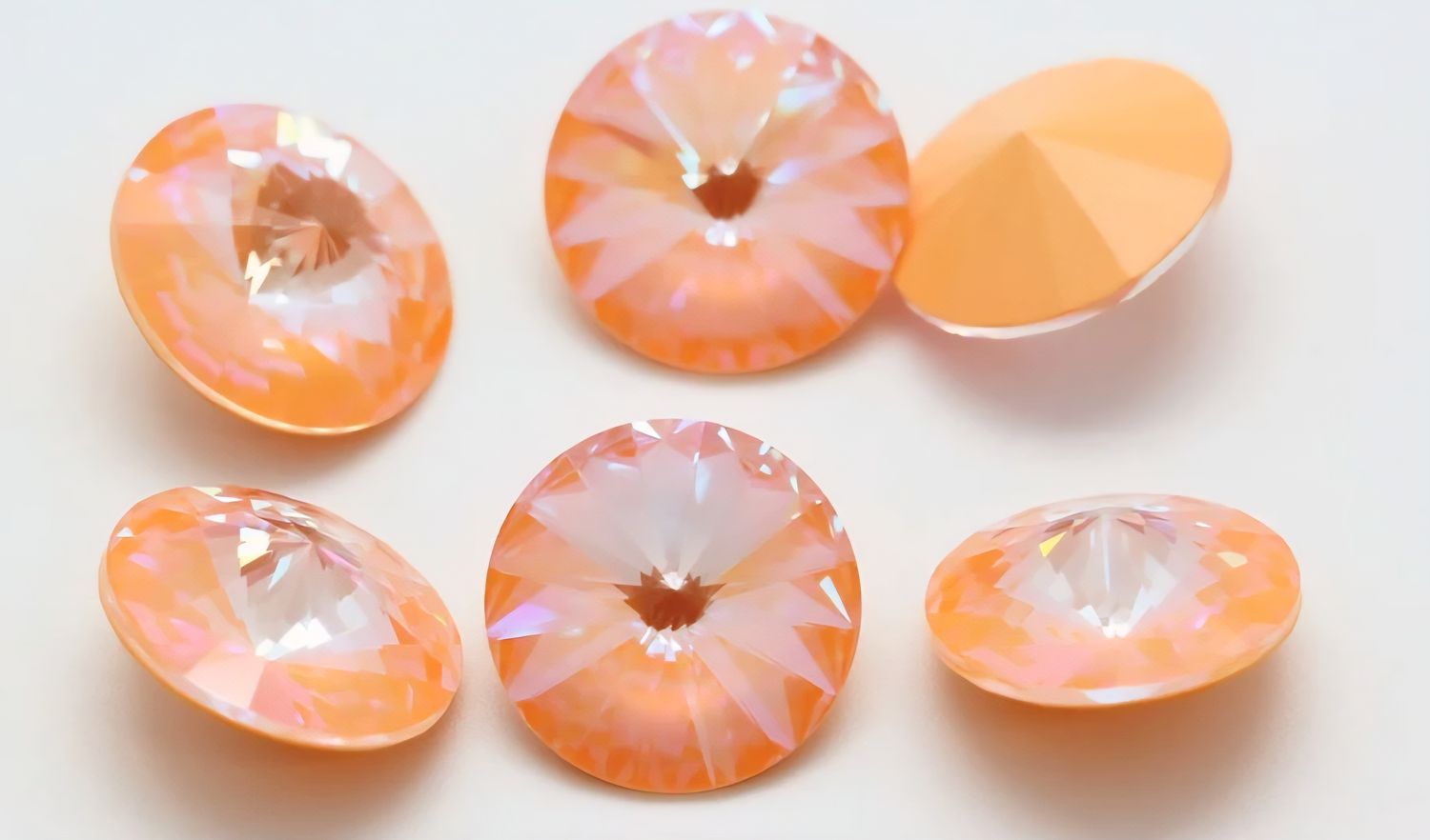 14mm Peach Delite Rivoli