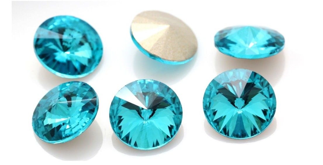 18mm Dark Aquamarine Rivoli