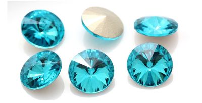 18mm Dark Aquamarine Rivoli