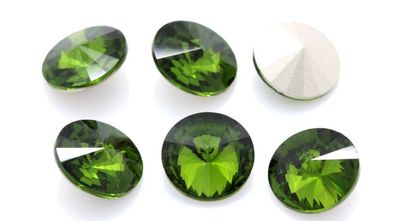 18mm Olivine Rivoli