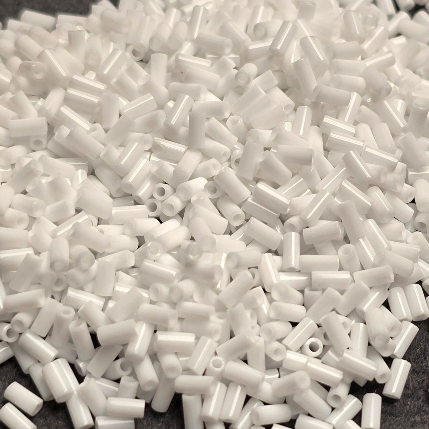 3mm Bugles #402 Opaque White