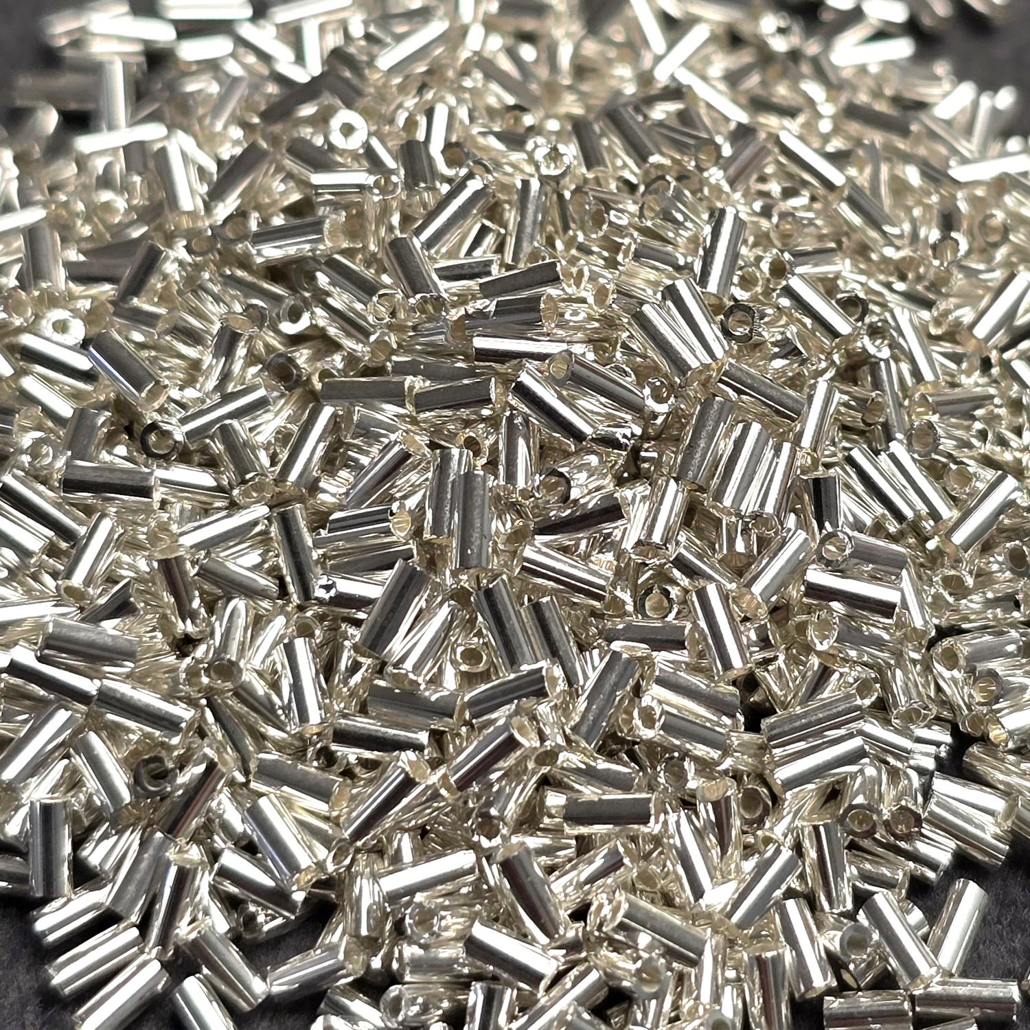 3mm Bugles #470 Metallic Silver