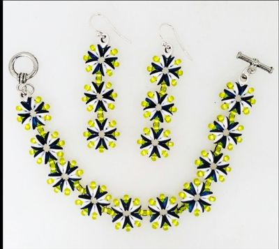 A Free Pattern: Pinwheel Bracelet & Earrings A Free Pattern: Pinwheel Bracelet & Earrings